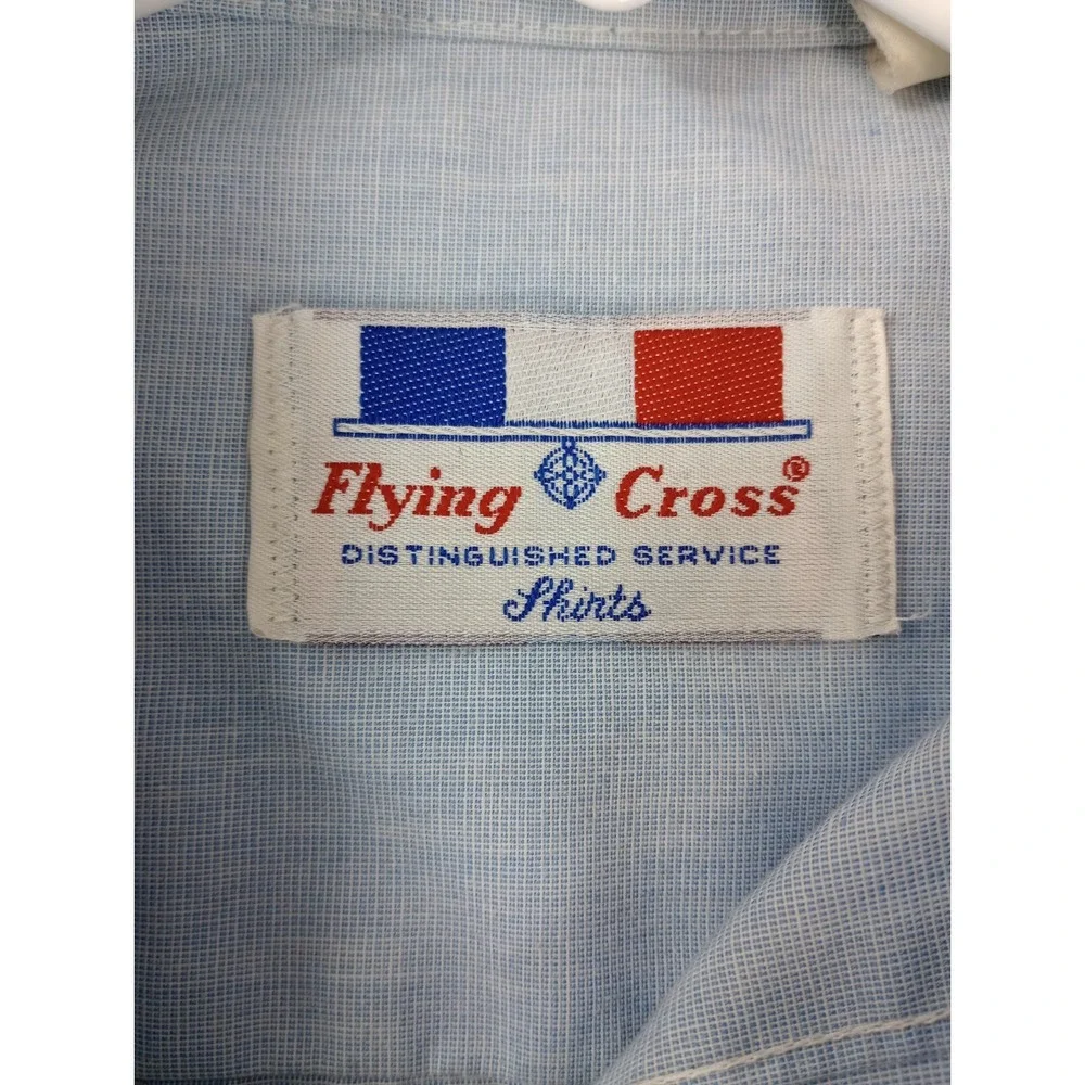 VTG Flying Cross Uniform Shirt Men's Size Large W/Patch Stained Thrashed Rock - Picture 10 of 10